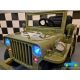 Camión Eléctrico Infantil Jeep Willys Army EE.UU Verde Claro 4X4 12V 2.4G