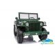 Coche Eléctrico Infantil Verde Jeep Willys Army EE.UU 4X4 12V 3 Asientos 2.4G