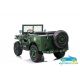 Coche Eléctrico Infantil Verde Jeep Willys Army EE.UU 4X4 12V 3 Asientos 2.4G