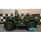 Coche Eléctrico Infantil Verde Jeep Willys Army EE.UU 4X4 12V 3 Asientos 2.4G