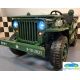 Coche Eléctrico Infantil Verde Jeep Willys Army EE.UU 4X4 12V 3 Asientos 2.4G