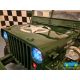 Coche Eléctrico Infantil Verde Jeep Willys Army EE.UU 4X4 12V 3 Asientos 2.4G