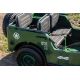 Coche Eléctrico Infantil Verde Jeep Willys Army EE.UU 4X4 12V 3 Asientos 2.4G