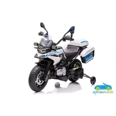 MOTO ELÉCTRICA INFANTIL POLICE BMW F850 12V 2 MOTORES