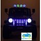 Coche Electrico Infantil MONSTER JEEP 4X4 NEGRO METALIZADO 2 PLAZAS