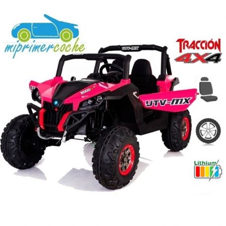 TODOTERRENO ELÉCTRICO INFANTIL BUGGY UTV-MX 24V 4X4 2 PLAZAS BATERÍA LITIO 
