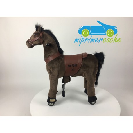 CABALLO DE JUGUETE MARRÓN OSCURO pequeño
