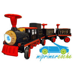 Tren eléctrico infantil 12V 4 plazas con vagones desmontables