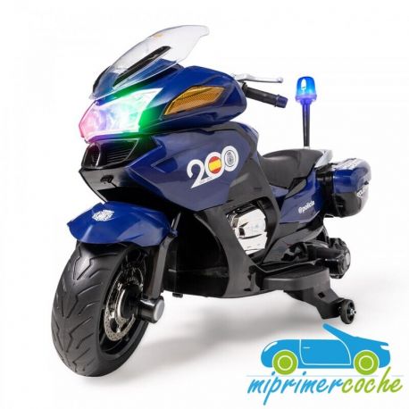 Moto Eléctrica de Policía Nacional para Niños 24V Biplaza
