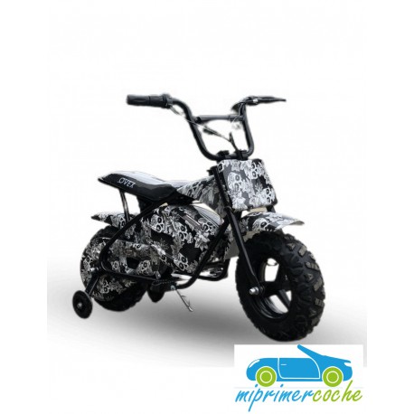 Moto eléctrica para niños 24V 250W color negro graffiti