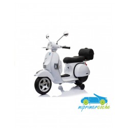 Moto Eléctrica para niños VESPA PIAGGIO 12V color blanco