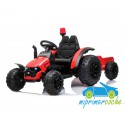 TRACTOR ELÉCTRICO INFANTIL CON REMOLQUE MI PRIMER COCHE ROJO 12V