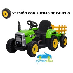 Tractor Eléctrico para Niños BLOW TRUCK 12v ROSA 2.4G con remolque