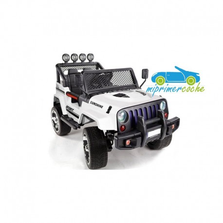 Coche Electrico Infantil MONSTER JEEP 4X4 NEGRO METALIZADO 2 PLAZAS
