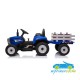 Tractor Eléctrico para Niños BLOW TRUCK 12v AZUL 2.4G con remolque