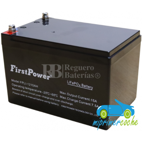 Batería Litio Fosfato de Hierro 12v 15 amperios