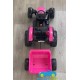 TRACTOR ELÉCTRICO INFANTIL CON REMOLQUE MI PRIMER COCHE ROJO 12V