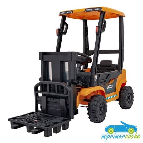 CARRETILLA ELEVADORA MONTACARGAS JCB 12V PARA NIÑOS