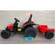 TRACTOR ELÉCTRICO INFANTIL CON REMOLQUE MI PRIMER COCHE ROJO 12V