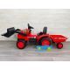 Tractor Eléctrico para Niños S617 amarillo con remolque y pala