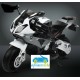 Moto eléctrica para niños BMW S1000RR PLATA 12V  con ruedas neumáticas