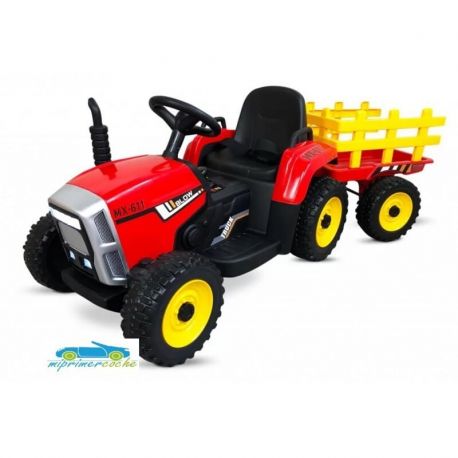 Tractor Eléctrico para Niños XMX611B 12v 2.4G con remolque