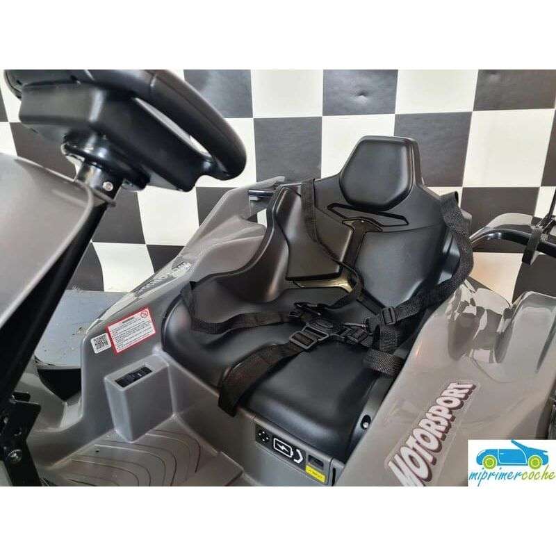 Coche Eléctrico Infantil Drift Kart F1 24V 2.4G Color Gris